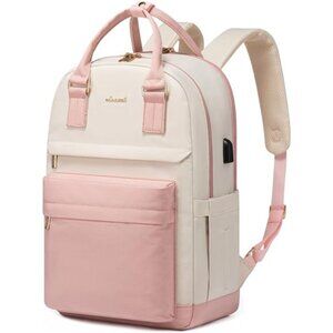 Laptop Backpack for Women 15.6 Inch, Pink